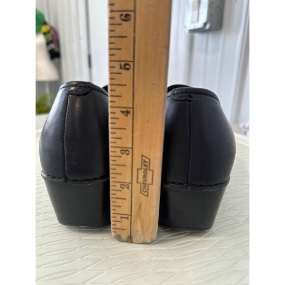 Dansko Tenley Slip On Clog Size 40 Round Toe Leather Black Career Professional - Picture 8 of 9